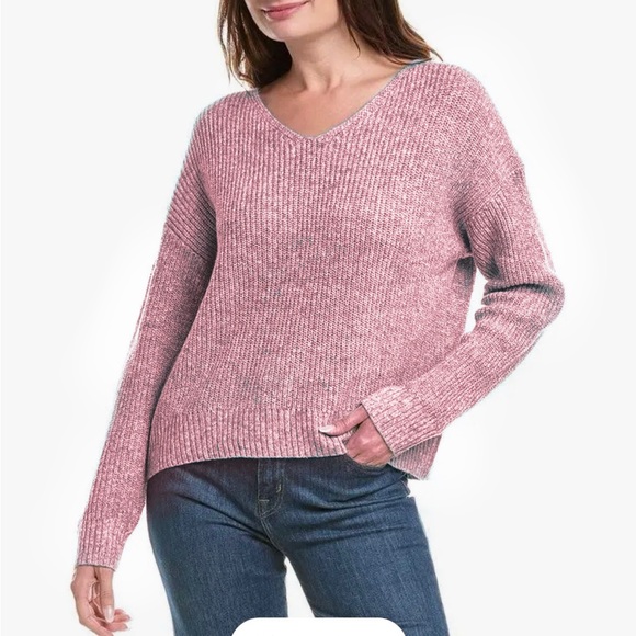 Micheal Stars Sweaters - Michael Stars Dom Vneck Pullover Sweater Pink/Red